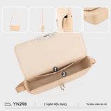  Túi Yuumy (Thời trang nữ dáng hộp hiện đại size 22 - Túi đeo chéo da Smooth YN298DO) màu đỏ 