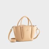  Túi Yuumy (Thời trang nữ thiết kế bo cong mềm mại - Túi đeo chéo da Bergen YN310K) màu kem 