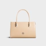  Túi Yuumy (Thời trang nữ thiết kế tinh tế size 21 - Túi đeo chéo da Smooth YN283K) màu kem 