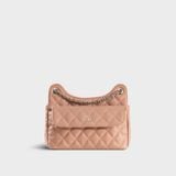  Túi Yuumy (Thời trang nữ da chần bông phối dây xích size 24 - Túi đeo chéo da Seasand YN241HD) màu hồng đất 