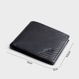  Ví nam da bò Trita (Thời trang nam dáng ngang sọc chéo - Ví da RVN19D) màu đen 
