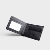  Ví nam da bò Trita (Thời trang nam dáng ngang sọc chéo - Ví da RVN19D) màu đen 