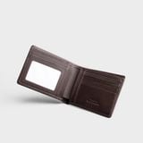  Ví nam da bò Trita (Thời trang nam dáng ngang sọc chéo - Ví da RVN19N) màu nâu 