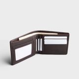  Ví nam da bò Trita (Thời trang nam dáng ngang sọc chéo - Ví da RVN19N) màu nâu 