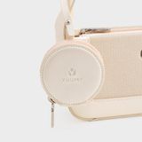  Túi Yuumy (Thời trang nữ size 22 phối ví mini - Túi đeo chéo da Glossy YN346TT) màu trắng ngọc trai 