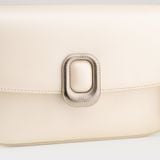  Túi Yuumy (Thời trang nữ khóa oval kèm gương mini - Túi đeo chéo da Glossy YN312BC) màu bạc 