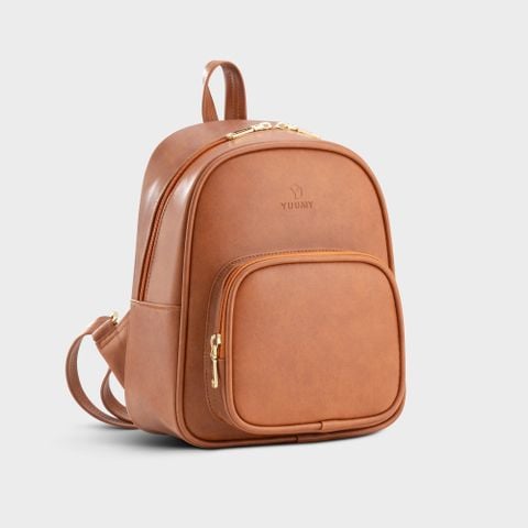  Balo Yuumy ( Thời trang nữ basic đựng vừa A4 - Balo da Liberal YBA55BD2 ) (Màu Bò đậm Melow) 