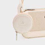  Túi Yuumy (Thời trang nữ size 22 phối ví mini - Túi đeo chéo da Glossy YN346BC) màu bạc 