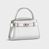  Túi Yuumy (Thời trang nữ size 19 phối khóa xoay - Túi đeo chéo da Glossy YN232BC) màu bạc 