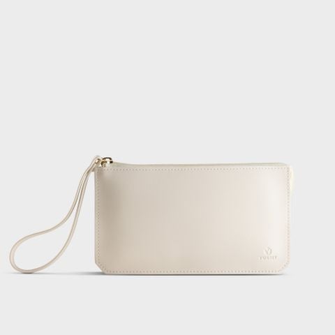 Ví Yuumy ( Thời trang nữ kèm dây đeo - Ví da Seasand YV68T ) Màu trắng