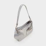  Túi Yuumy (Thời trang nữ kèm phụ kiện xinh xắn size 24 - Túi đeo chéo da Glossy YN295BC) màu bạc 