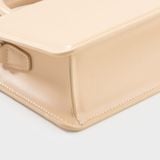  Túi Yuumy (Thời trang nữ phối quai xách size 21 - Túi đeo chéo da Glossy YN288TT) màu trắng ngọc trai 