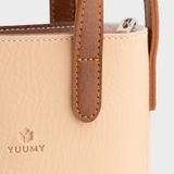  Túi Yuumy (Thời trang nữ dáng chữ nhật mini - Túi đeo chéo da Bergen YN305K) màu kem 