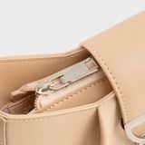  Túi Yuumy (Thời trang nữ thiết kế sang chảnh size 26 - Túi đeo vai da Seasand YN296K) màu kem 