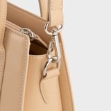  Túi Yuumy (Thời trang nữ thiết kế sang trọng size 21 - Túi xách da Smooth YTX79K) màu kem 