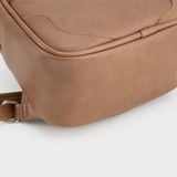  Balo Yuumy (Thời trang nữ mini dáng tròn - Balo da Liberal YBA115) màu bò nhạt 