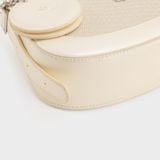  Túi Yuumy (Thời trang nữ phối gương tròn và nơ xinh xắn - Túi đeo vai da Glossy YN345DT) màu đen ngọc trai 