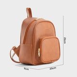  Balo Yuumy ( Thời trang nữ basic đựng vừa A4 - Balo da Liberal YBA55BD2 ) (Màu Bò đậm Melow) 