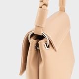  Túi Yuumy (Thời trang nữ dáng vuông nắp gập sang trọng - Túi đeo vai da Seasand YN341K) màu kem 