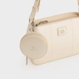  Túi Yuumy (Thời trang nữ hiện đại kèm ví mini size 24 - Túi đeo chéo da Glossy YN311DT) màu đen ngọc trai 