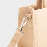  Túi Yuumy (Thời trang nữ phối quai xách size 21 - Túi đeo chéo da Glossy YN288TT) màu trắng ngọc trai 