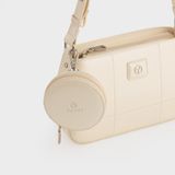  Túi Yuumy (Thời trang nữ hiện đại kèm ví mini size 24 - Túi đeo chéo da Glossy YN311BC) màu bạc 