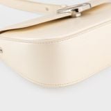  Túi Yuumy (Thời trang nữ khóa oval kèm gương mini - Túi đeo chéo da Glossy YN312BC) màu bạc 