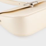  Túi Yuumy (Thời trang nữ khóa oval kèm gương mini - Túi đeo chéo da Glossy YN312DT) màu đen ngọc trai 