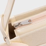  Túi Yuumy (Thời trang nữ size 22 phối ví mini - Túi đeo chéo da Glossy YN346TT) màu trắng ngọc trai 