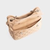  Túi Yuumy (Thời trang nữ da chần bông phối dây xích size 24 - Túi đeo chéo da Seasand YN241HP) màu hồng phấn 