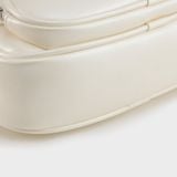  Túi Yuumy (Thời trang nữ thiết kế dáng vòm cá tính - Túi xách da Glossy YTX88) màu trắng ngọc trai 