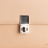  Túi Yuumy (Thời trang nữ nắp gập khoá xoay thanh lịch size 21 - Túi đeo chéo da Seasand YN302XN) màu xanh ngọc 