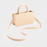  Túi Yuumy (Thời trang nữ phối quai xách size 21 - Túi đeo chéo da Glossy YN288BC) màu bạc 