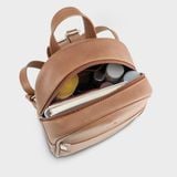  Balo Yuumy (Thời trang nữ mini dáng tròn - Balo da Liberal YBA115) màu nâu 