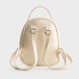  Balo Yuumy (Thời trang nữ mini phong cách dễ thương - Balo da Glossy YBA110TT) màu trắng ngọc trai 