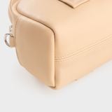  Túi Yuumy (Thời trang nữ thiết kế dáng vòm - Túi xách da Seasand YTX77K) màu kem 