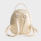  Balo Yuumy (Thời trang nữ mini phong cách dễ thương - Balo da Glossy YBA110BC) màu bạc 