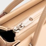  Túi Yuumy (Thời trang nữ thiết kế tinh tế size 21 - Túi đeo chéo da Smooth YN283K) màu kem 