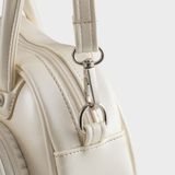  Túi Yuumy (Thời trang nữ thiết kế dáng vòm cá tính - Túi xách da Glossy YTX88) màu trắng ngọc trai 