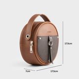  Túi đeo chéo nữ Trita (Dáng tròn thanh lịch RHN65B) màu bò 