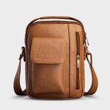  Túi Trita (Thời trang nam phối ngăn - Túi đeo chéo da RTN3BN) màu bò nhạt 