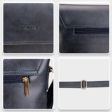  Túi Trita (Thời trang nam phối ngăn - Túi đeo chéo da RTN5X) màu Xanh đen 