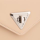  Túi Yuumy (Thời trang nữ phối khóa xoay kim loại sang trọng size 22 - Túi đeo chéo da Glossy YN243BC) màu bạc 