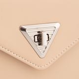  Túi Yuumy (Thời trang nữ phối khóa xoay kim loại sang trọng size 22 - Túi đeo chéo da Glossy YN243TT) màu trắng ngọc trai 