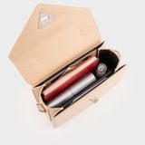  Túi Yuumy (Thời trang nữ phối khóa xoay kim loại sang trọng size 22 - Túi đeo chéo da Glossy YN243TT) màu trắng ngọc trai 