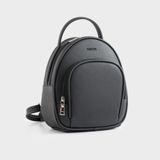 Balo Trita (Thời trang nữ phối ngăn phong cách basic cỡ trung - Balo da RBA91D) màu đen 