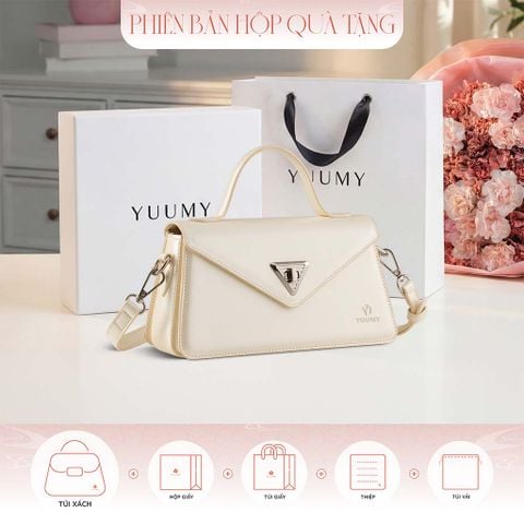 Hộp quà tặng túi đeo chéo nữ Yuumy YN243 Màu Trắng ngọc trai