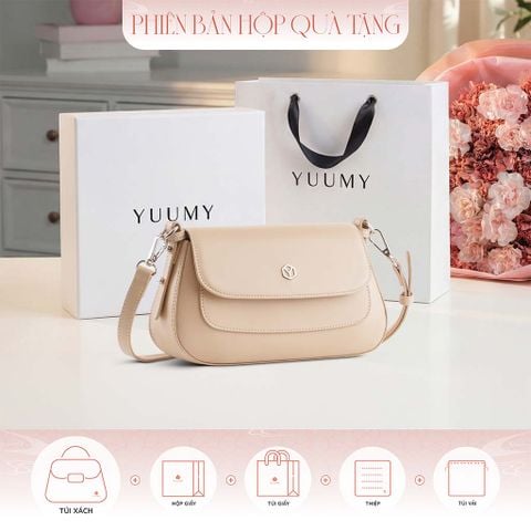 Hộp quà tặng túi đeo chéo nữ Yuumy YN252 Màu Kem