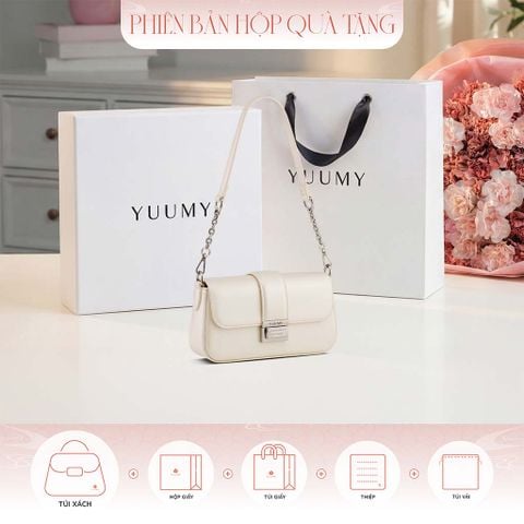 Hộp quà tặng túi đeo chéo nữ Yuumy YN316 Màu Trắng Ngọc trai