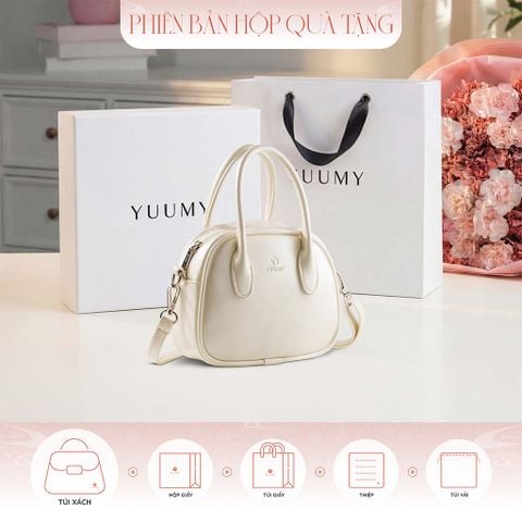 Hộp quà tặng túi đeo chéo nữ Yuumy YN325 Màu Trắng ngọc trai